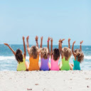 Girls sitting on the beach  screen for extension Chrome web store in OffiDocs Chromium
