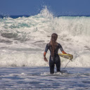 Girl standing on the glacier  screen for extension Chrome web store in OffiDocs Chromium