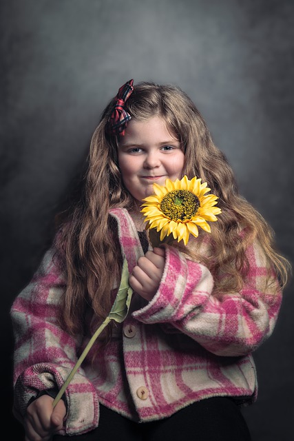 Free download girl sunflower child smile free picture to be edited with GIMP free online image editor