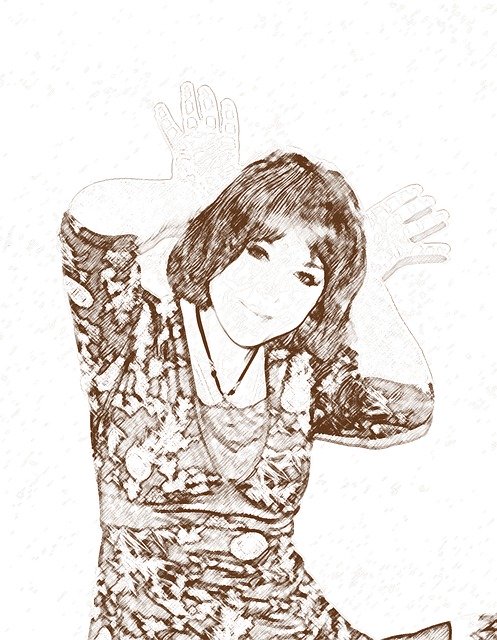 Free download Girl Woman Playing -  free illustration to be edited with GIMP free online image editor