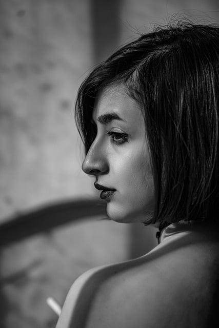 Free download girl woman portrait face sad pose free picture to be edited with GIMP free online image editor