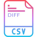 Github CSV Diff  screen for extension Chrome web store in OffiDocs Chromium
