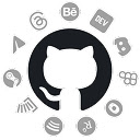 GitHub Social Icons  screen for extension Chrome web store in OffiDocs Chromium