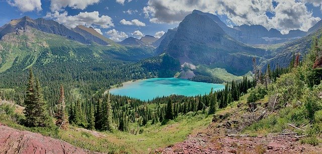 הורדה חינם של Glacier Lake Mountain - תמונה או תמונה בחינם לעריכה עם עורך התמונות המקוון GIMP