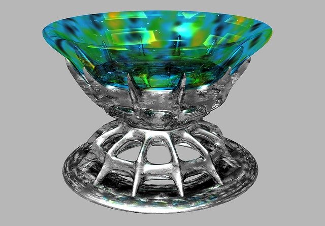 Free download Glass Bowl Metal -  free illustration to be edited with GIMP free online image editor