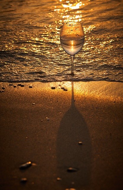 Free download Glass Goblet Sea -  free photo or picture to be edited with GIMP online image editor