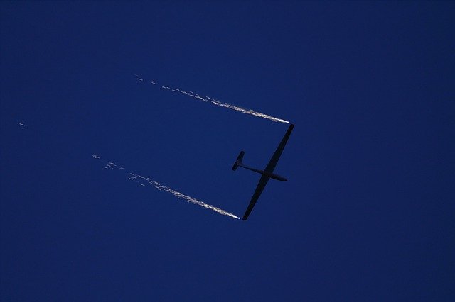 Free picture Glider Sailplane Fireworks Blue -  to be edited by GIMP free image editor by OffiDocs