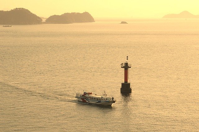 Șablon de fotografie Glow Lighthouse Sea Pleasure - pentru OffiDocs
