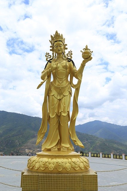 Free download Goddess Bhutan Statue -  free photo or picture to be edited with GIMP online image editor