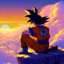 Goku Watching Sunset Dragon Ball  screen for extension Chrome web store in OffiDocs Chromium