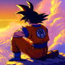 Goku Watching Sunset Dragon Ball Live Wallpaper  screen for extension Chrome web store in OffiDocs Chromium
