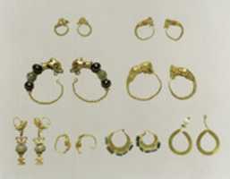 Free download Gold and pearl earring (one of a pair) free photo or picture to be edited with GIMP online image editor