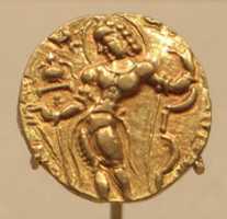 Free download Gold Coin Showing King Kumaragupta as an Archer free photo or picture to be edited with GIMP online image editor
