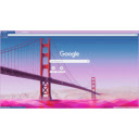 Golden Pink Gate Bridge  screen for extension Chrome web store in OffiDocs Chromium