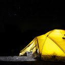 Golden tent in the middle of the night  screen for extension Chrome web store in OffiDocs Chromium