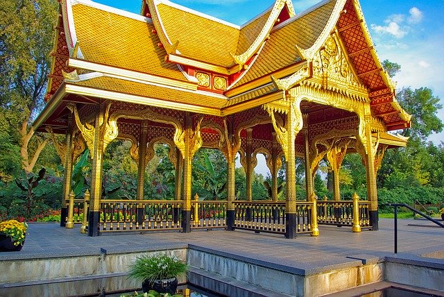 Free download Golden Thai Pavilion At Olbrich -  free photo or picture to be edited with GIMP online image editor