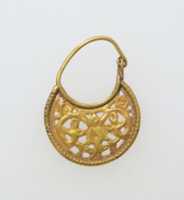 Free download Gold lunate earring with scrolls free photo or picture to be edited with GIMP online image editor