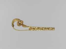 Free download Gold serpentine fibula (safety pin) with animals in granulation free photo or picture to be edited with GIMP online image editor