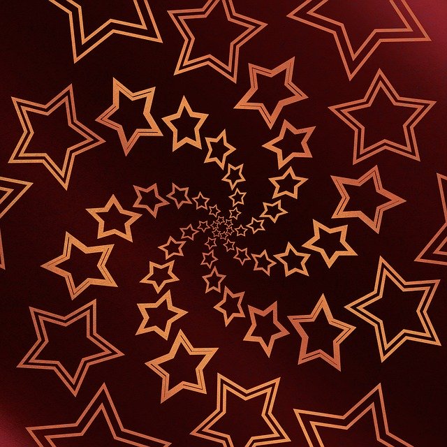 ดาวน์โหลดฟรี Gold Stars Spiral Chic - ภาพประกอบฟรีที่จะแก้ไขด้วย GIMP โปรแกรมแก้ไขรูปภาพออนไลน์ฟรี
