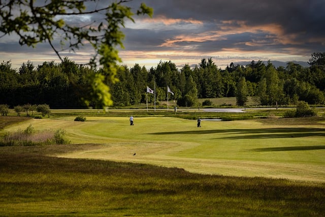 Free download golf course golf golf club sunset free picture to be edited with GIMP free online image editor