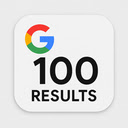 Google 100 Results  screen for extension Chrome web store in OffiDocs Chromium
