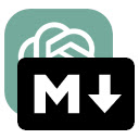 GPT2MD  screen for extension Chrome web store in OffiDocs Chromium