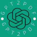 GPT2PDF  screen for extension Chrome web store in OffiDocs Chromium