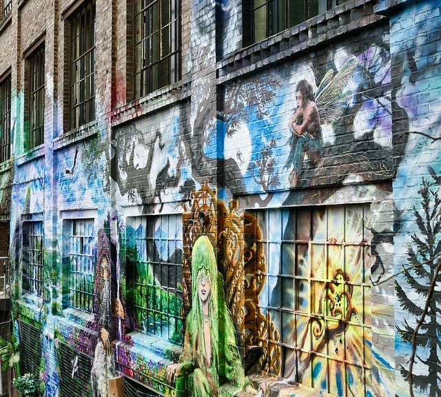 Free download Graffiti Factory Building -  free photo or picture to be edited with GIMP online image editor