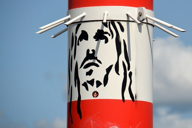 免费下载涂鸦耶稣街头艺术 - 使用 GIMP 在线图像编辑器编辑的免费照片或图片