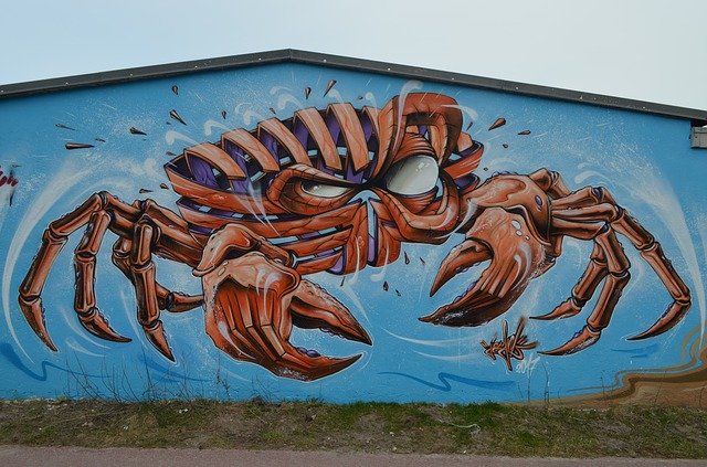 Free download Graffiti Sylt Crab -  free photo or picture to be edited with GIMP online image editor