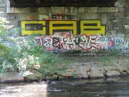 Free download Graffiti Under the Bridge at the Woonasquatucket River Greenway Bike Path free photo or picture to be edited with GIMP online image editor