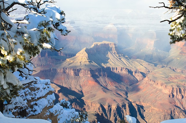 Free download grand canyon winter girl grand free picture to be edited with GIMP free online image editor