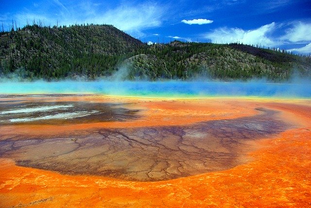 Free download Grand Prismatic Hot Spring Thermal -  free photo or picture to be edited with GIMP online image editor