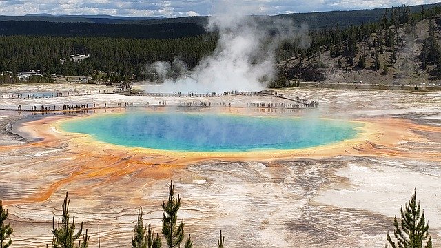 Free download Grand Prismatic Spring Yellowstone -  free photo or picture to be edited with GIMP online image editor