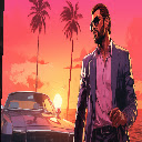 Grand Theft Auto VI: Retro Sunset Live Wallpaper  screen for extension Chrome web store in OffiDocs Chromium