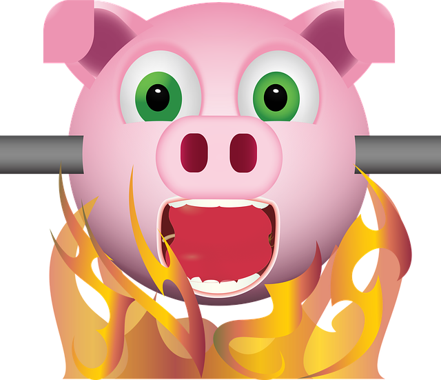 Free download Graphic Pig On Spit EmojiFree vector graphic on Pixabay free illustration to be edited with GIMP online image editor