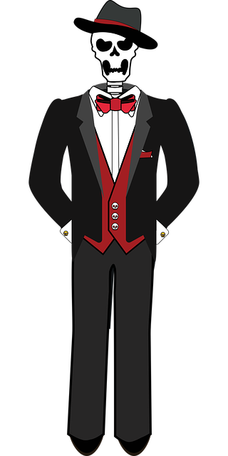 Free download Graphic Skeleton Tuxedo - Free vector graphic on Pixabay free illustration to be edited with GIMP free online image editor