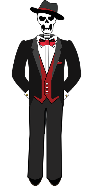 Free download Graphic Skeleton Tuxedo - Free vector graphic on Pixabay free illustration to be edited with GIMP free online image editor