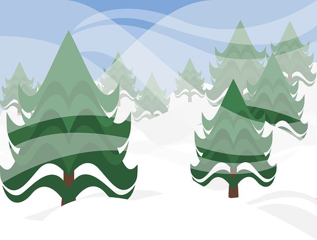 Descarga gratuita Graphic Winter ForestFree vector graphic en Pixabay ilustración gratis para editar con el editor de imágenes en línea GIMP