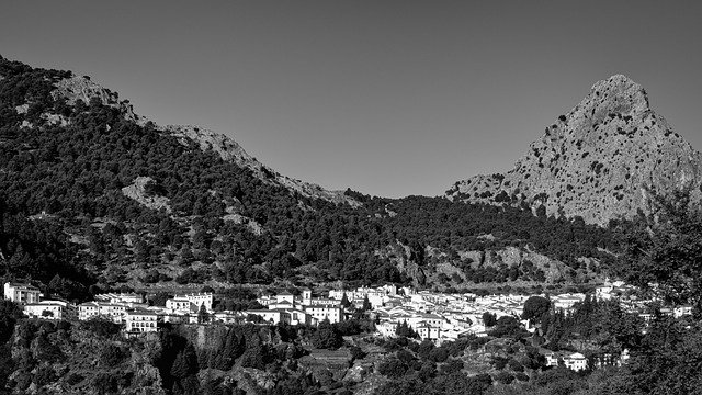 Free download grazalema b w spain village free picture to be edited with GIMP free online image editor