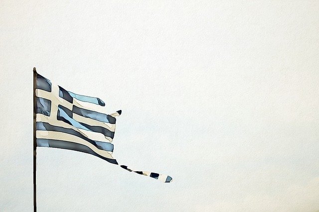 Descarga gratuita Bandera de Grecia herida - ilustración gratuita para editar con GIMP editor de imágenes en línea gratuito