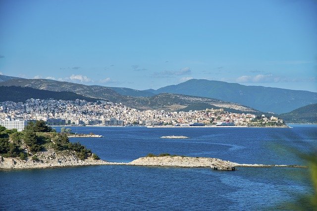 Free download Greece Kabala City Spring Blue -  free photo or picture to be edited with GIMP online image editor