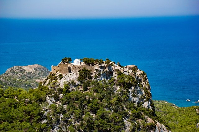 Téléchargement gratuit Grèce Rhodes MonolithoS Castle - photo ou image gratuite à éditer avec l'éditeur d'images en ligne GIMP