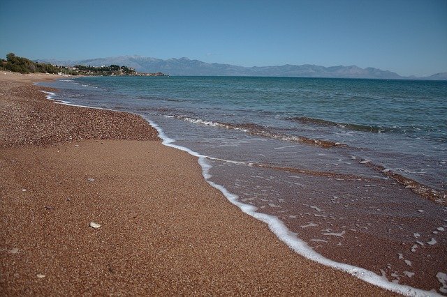免费下载希腊海海岸 - 可使用 GIMP 在线图像编辑器编辑的免费照片或图片