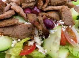Free download Greek Salad with Lamb & Feta Cheese free photo or picture to be edited with GIMP online image editor