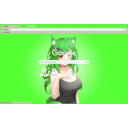 Green Anime Cat Girl Theme  screen for extension Chrome web store in OffiDocs Chromium