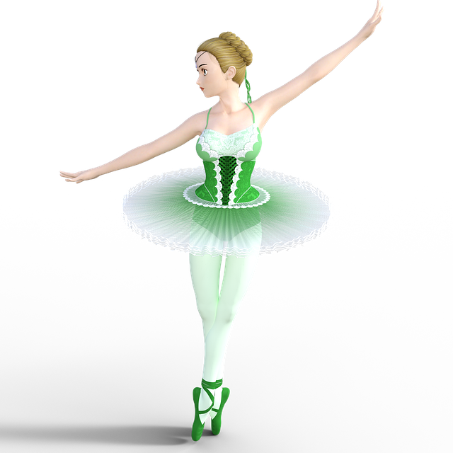 Green Ballet Dancer By Offidocs For Office