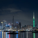 Green city and tower  screen for extension Chrome web store in OffiDocs Chromium