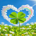 Green clover wallpaper  screen for extension Chrome web store in OffiDocs Chromium