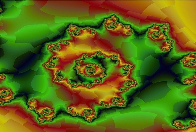 Free download Green Red Fractal -  free illustration to be edited with GIMP free online image editor